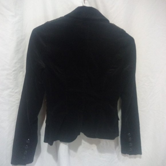 Women's Black Suit Coat With 2 Pocket 1 Button Ladies Office Long Sleeve Suit - Picture 8 of 10